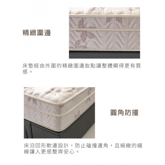 備長碳乳膠三段式獨立筒床墊